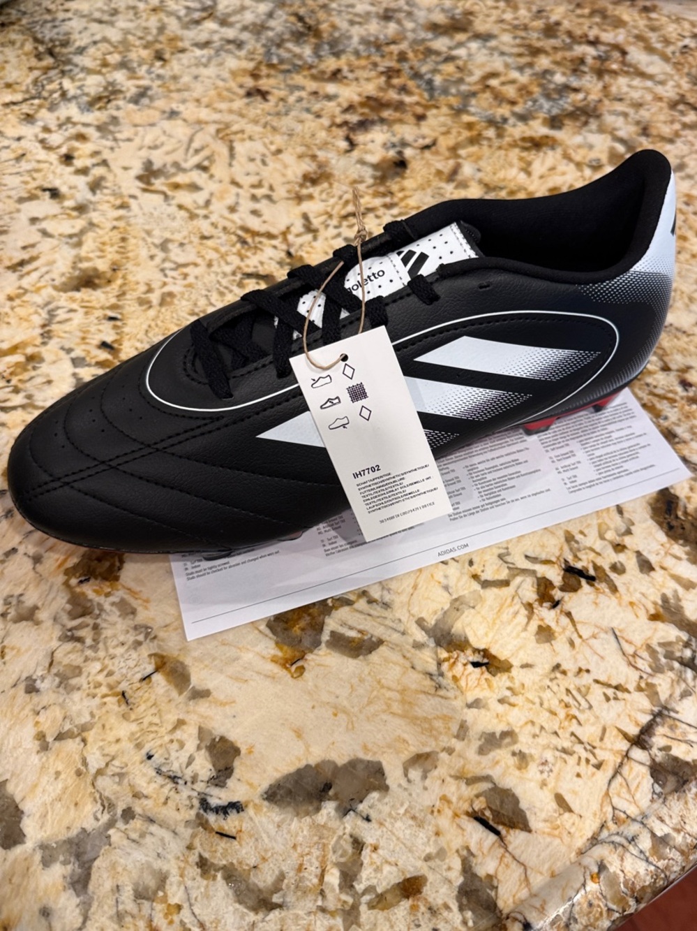 adidas Originals Black and White Men's Soccer Cleats